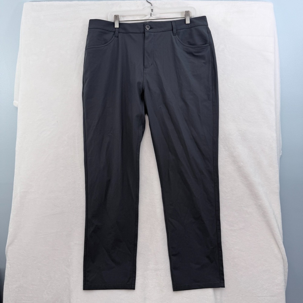 Vuori Meta Pants Mens 36x29 Gray Slim Performance Stretch Golf Casual